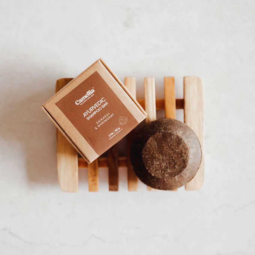 Barra de champú ayurvédica de Camellia